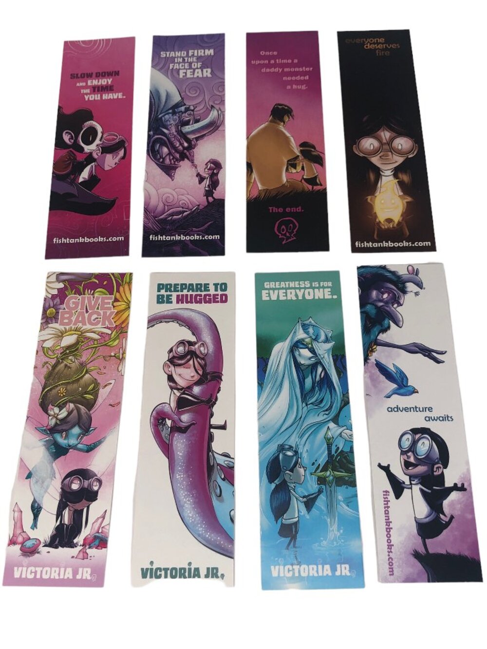 Set of 8 Victoria Jr. Bookmarks Monsters Reading Kids Girls Boys Books Magazines